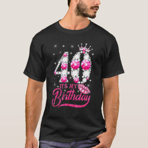 It's My 40th Birthday Queen 40 Years Old Shoes Cro T-Shirt