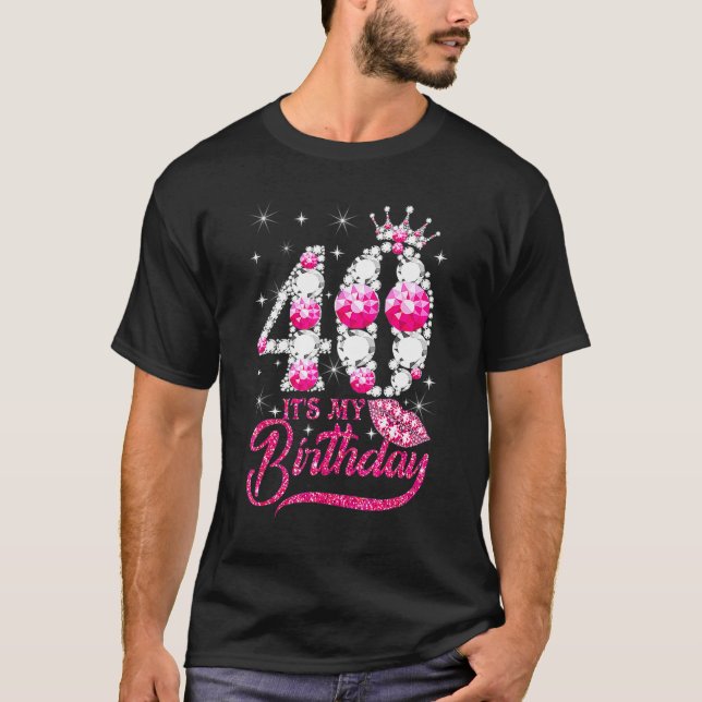 It's My 40th Birthday Queen 40 Years Old Shoes Cro T-Shirt (Front)