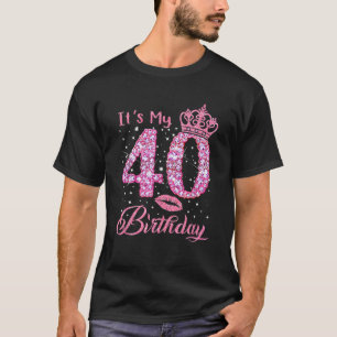 It's My 40Th Birthday Queen 40 Years Old Shoes Cro T-Shirt