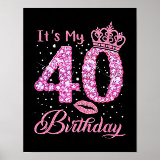 It's My 40th Birthday Queen Poster