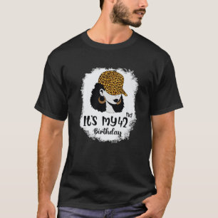 It's My 42Nd Birthday Leopard Melanin Girl T-Shirt