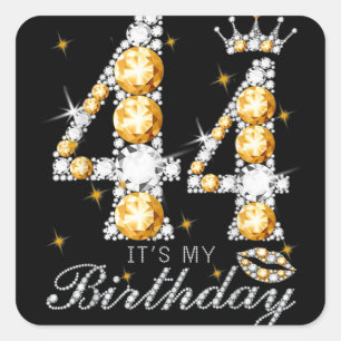 It's My 44th Birthday Queen 44 Years Old Shoes Cro Square Sticker