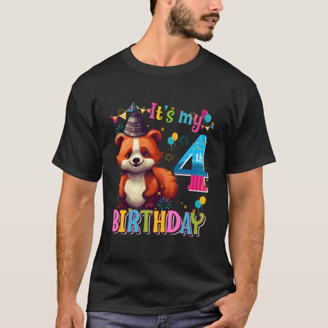 Its My 4Th 4 Red Panda T-Shirt (Front)