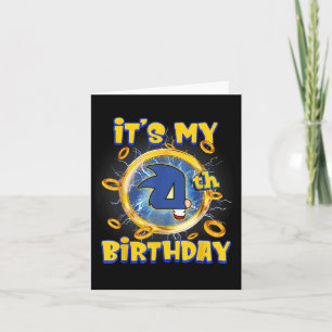 Its My 4th Birthday Boy Family Matching Party Funn Card