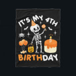 It's My 4th Birthday-funny Halloween Skeleton 4th  Fleece Blanket<br><div class="desc">It's My 4th Birthday-funny Halloween Skeleton 4th Bday Boys</div>