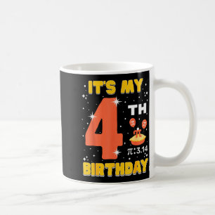 Its My 4th Birthday Pi Day Math 4 Years Old Kids G Coffee Mug