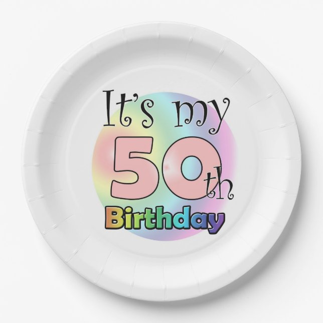 It's my 50th Birthday (wink) T-Shirt Napkins Paper Plate (Front)