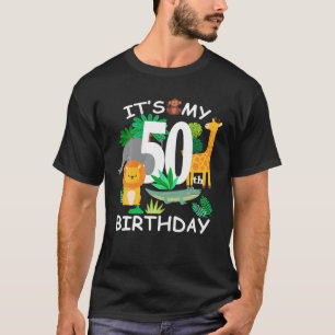 It's My 50Th Birthday Zoo Animal Happy B-Day 50 Ye T-Shirt