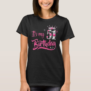 It's My 51st Birthday Pink Diamond 51 Yrs Old Birt T-Shirt