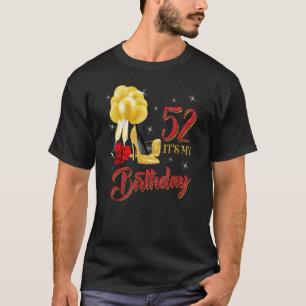 It's My 52nd Birthday Shirt 52 Years Old Red Rose