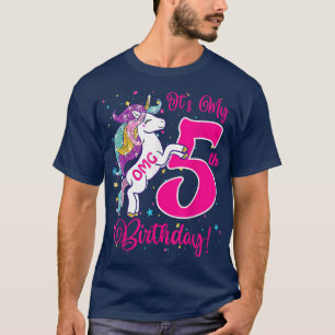 Its My 5 Birthday Unicorn Outfits For Toddler Girl T-Shirt