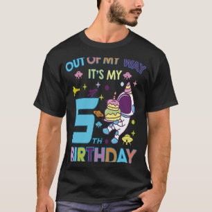 it's my 5th birthday astronaut themed birthday kid T-Shirt