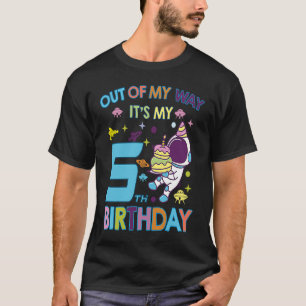 it's my 5th birthday astronaut themed birthday kid T-Shirt