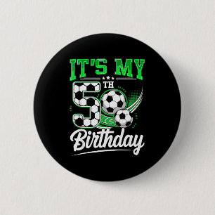 It's My 5th Birthday Boy Soccer Ball 5 Year Old Nu 6 Cm Round Badge