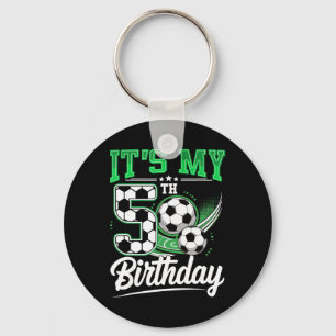 It's My 5th Birthday Boy Soccer Ll 5 Year Old Numb Key Ring