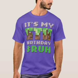 Its My 5th Birthday Bruh Piel Gamer 5 Bday Gaming T-Shirt