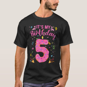 It's My 5Th Birthday Doughnut Happy 5 Years Old Gi T-Shirt