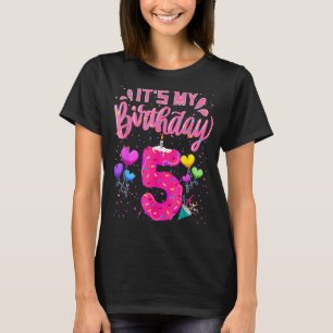 It's My 5th Birthday Doughnut Happy 5 Years Old Gi T-Shirt