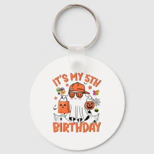 Its My 5th Birthday Funny Halloween Boo Ghost 5th Key Ring