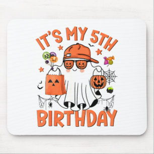 Its My 5th Birthday Funny Halloween Boo Ghost 5th  Mouse Mat