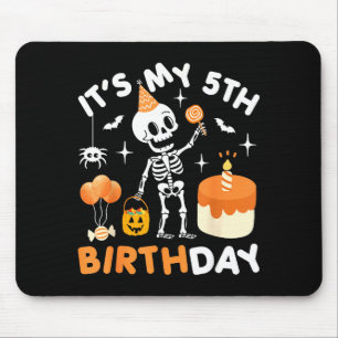 Its My 5th Birthday-funny Halloween Skeleton 5th B Mouse Mat