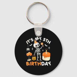 It's My 5th Birthday-funny Halloween Skeleton 5th  Key Ring