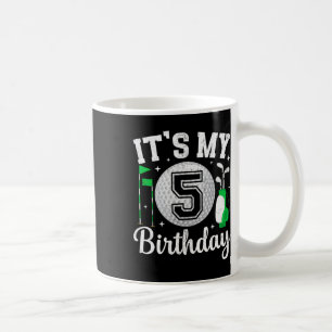It's My 5th Birthday Golf 5 Year Old Golf Player B Coffee Mug