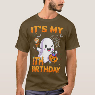 Its My 5th Birthday Kids Boo Ghost Pumpkin Candy C T-Shirt