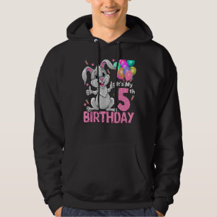 It's My 5th Birthday Rabbit 5th Birthday 5 Years O Hoodie