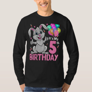 It's My 5th Birthday Rabbit 5th Birthday 5 Years O T-Shirt