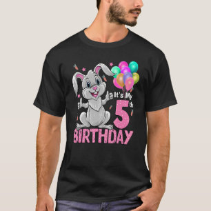 It's My 5th Birthday Rabbit 5th Birthday 5 Years O T-Shirt