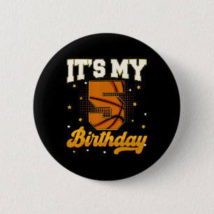 Its My 5th Birthday Sketll Boy 5 Years Old Gifts T 6 Cm Round Badge