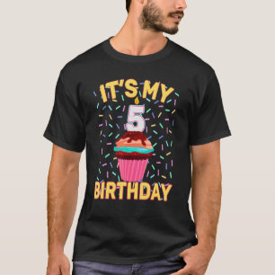 It's My 5th Birthday Sweet Cupcake Five 5 Year Old T-Shirt