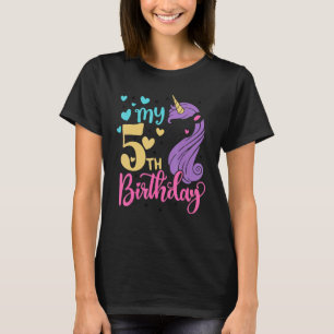 Its My 5th Birthday Unicorn Outfits For Toddler Gi T-Shirt