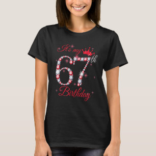 It's My 67th Birthday Queen  67 Years Old Crown Di T-Shirt