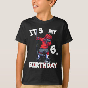 It's My 6th Birthday 6 Year Old Ice Hockey Birthda T-Shirt