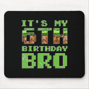 It's My 6th Birthday 6 Years Old Birthday Boy Game Mouse Mat