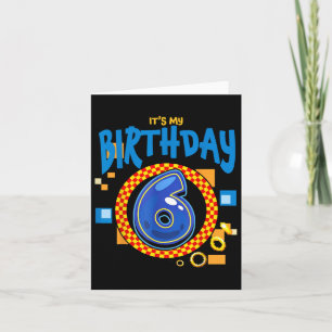 Its My 6th Birthday Boy Family Matching Party Vide Card