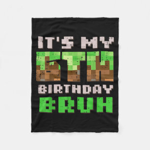 Its My 6th Birthday Bruh Xel Gamer 6 Bday Gaming B Fleece Blanket