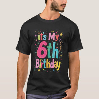 It's My 6th Birthday Celebration T-Shirt
