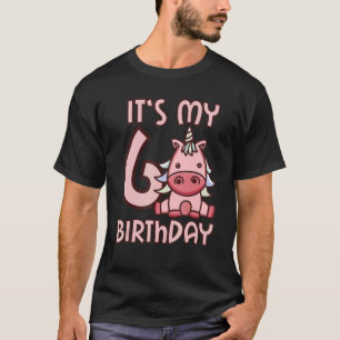It's My 6th Birthday Cute 6 Years Old Birthday Par T-Shirt