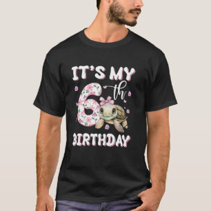 It's My 6th Birthday Cute Turtle Sea Fish Ocean An T-Shirt