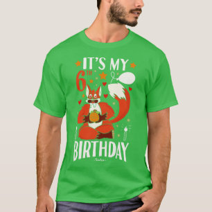 Its My 6th Birthday Fox T-Shirt