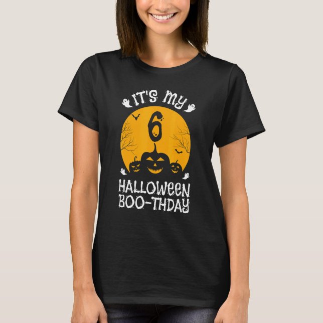 It's My 6th Birthday Halloween Kid Men Women Hallo T-Shirt (Front)