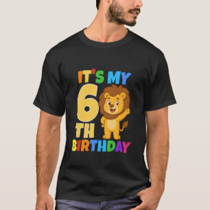 It's My 6th Birthday Lion Safari Jungle Theme Part T-Shirt