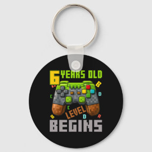 It's My 6th Birthday Pixel Gaming Controller 6 Yea Key Ring