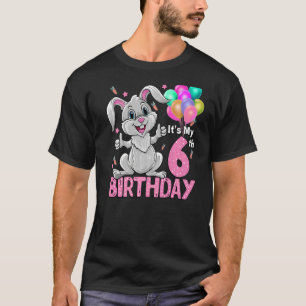 It's My 6th Birthday Rabbit 6th Birthday 6 Years O T-Shirt