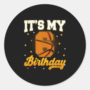 Its My 6th Birthday Sketll Boy 6 Years Old Gifts T Classic Round Sticker