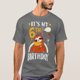 Its My 6th Birthday Sloth T-Shirt