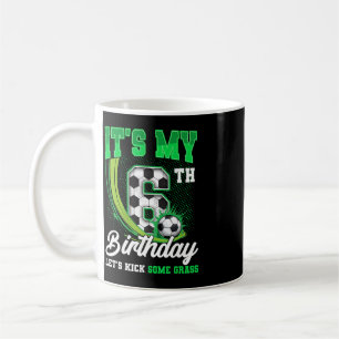 It's My 6th Soccer Birthday Boy Funny 6 Year Old B Coffee Mug